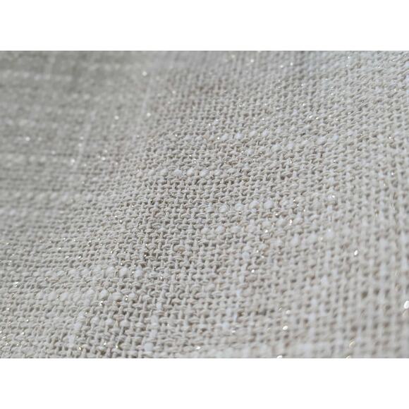 NEW Letter "S" Embroidered Beige Burlap Shimmer Christmas Stocking 20" Holiday - Picture 4 of 11